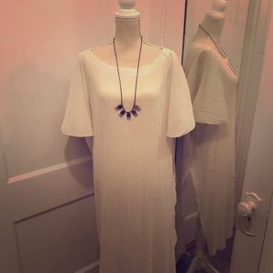 AKEMI + KIN for Anthropologie XL Sheer Cream Tunic